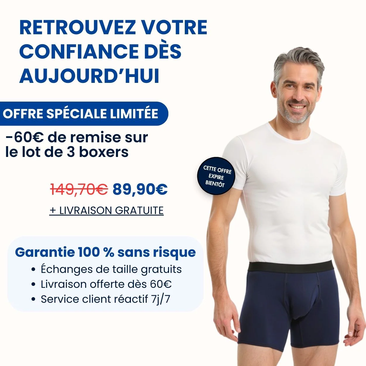 Boxer d’incontinence ultra-absorbant Homme - Image 8